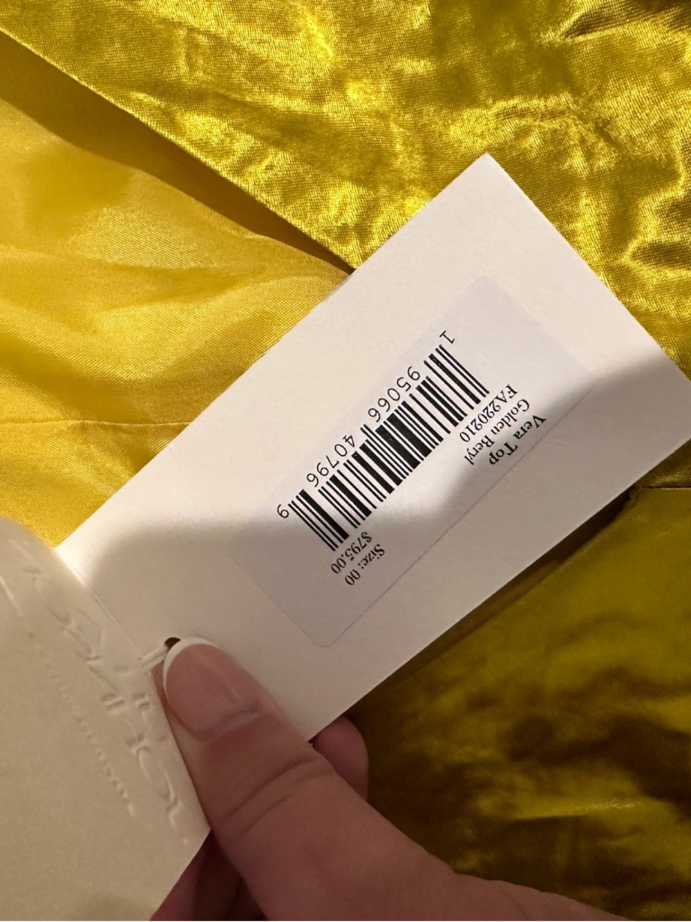 Ulla Johnson Vera Top Gold Metallic Satin Puff Sleeve Blouse Size 0 - Picture 3 of 4